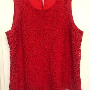 Red Lace Blouse
